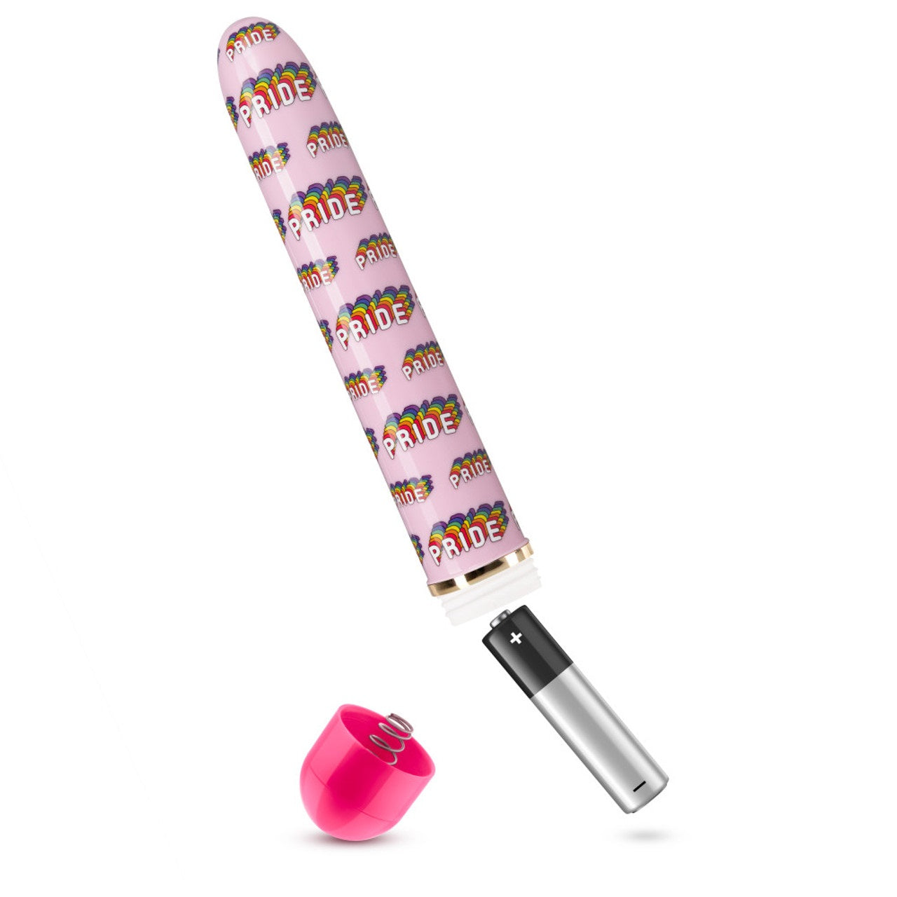 Vibración Delgada Larga Estimulador Anal Vaginal Vibrador Unisex 17cm Pride Vibe - Pink