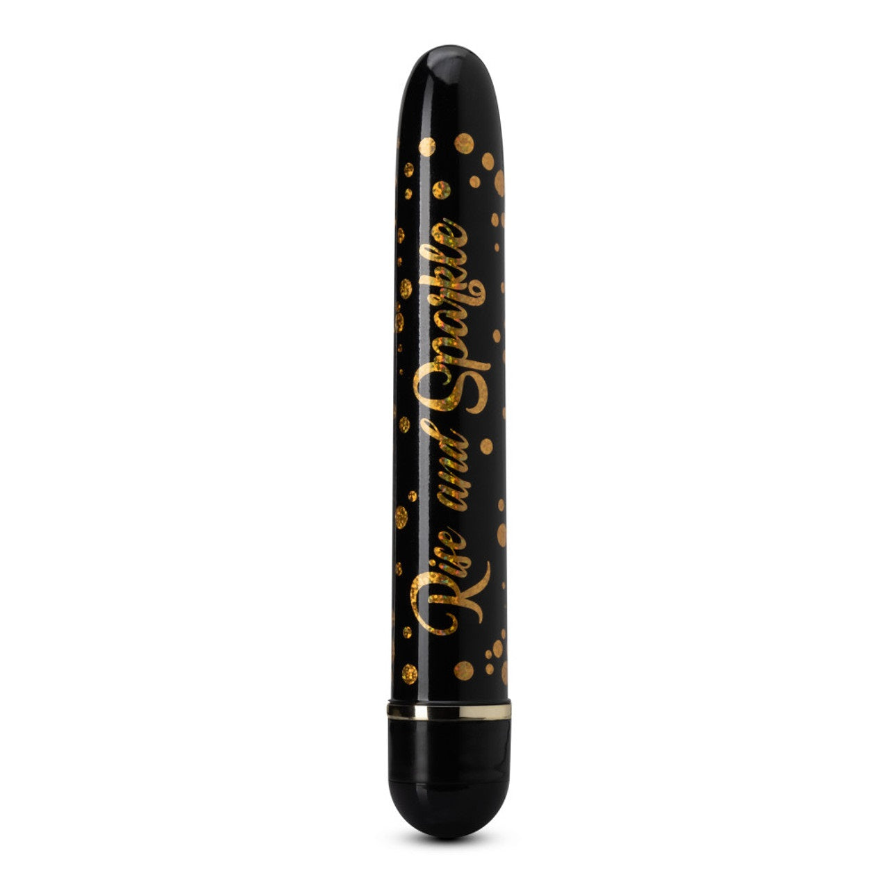 Bala Vibración Delgada Larga Estimulador Anal Vaginal Vibrador Unisex 17cm Rise and Sparkle - Black