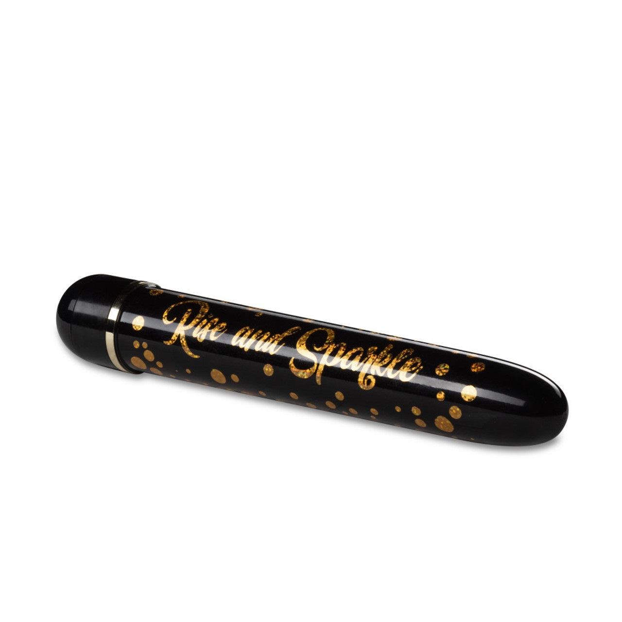 Bala Vibración Delgada Larga Estimulador Anal Vaginal Vibrador Unisex 17cm Rise and Sparkle - Black