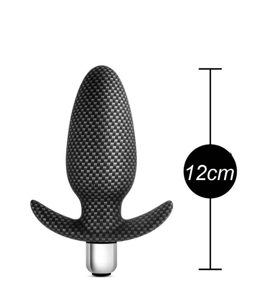 Plug Anal Estimulador Vibrador Anal Silicone Butt Plug Spark - Throttle AV-01 - Carbon Fiber