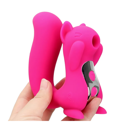 Vibrador Succionador Estimulador de Clitoris Recargable Punto G Silicona Ardilla