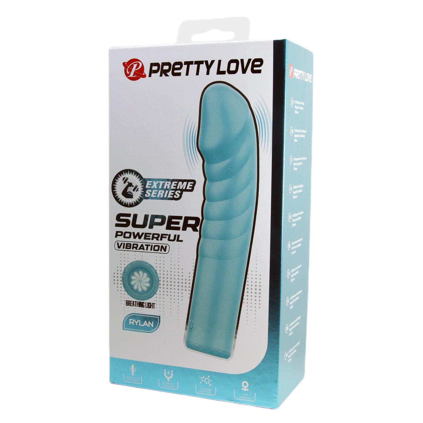 Vibrador Recargable Super Potente Pretty Love Rylan Green Powerful Dildo Vibrator 16 Cm