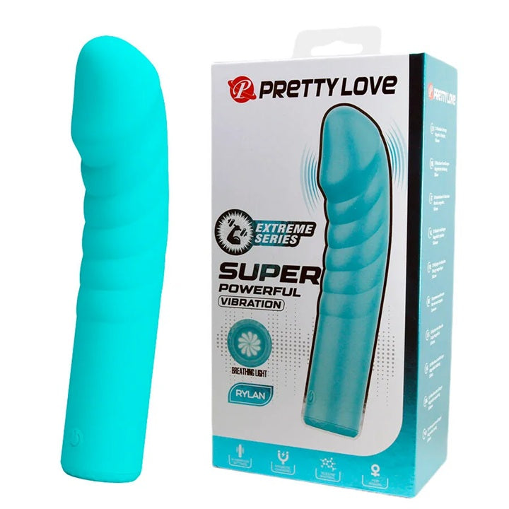Vibrador Recargable Super Potente Pretty Love Rylan Green Powerful Dildo Vibrator 16 Cm