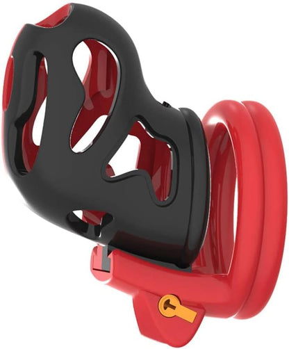 Jaula De Bloqueo Para Pene Castidad Curved Ghost Chastity Cage (red)