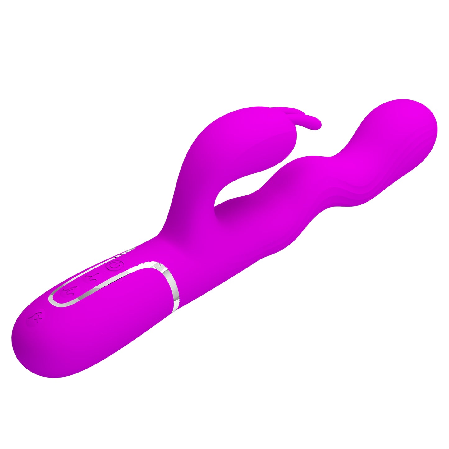 Consolador Recargable Vibración Y Movimiento Espiral Laursen, Pretty Love Laursen Dark Purple Waving & Vibrating Rabbit Vibrator
