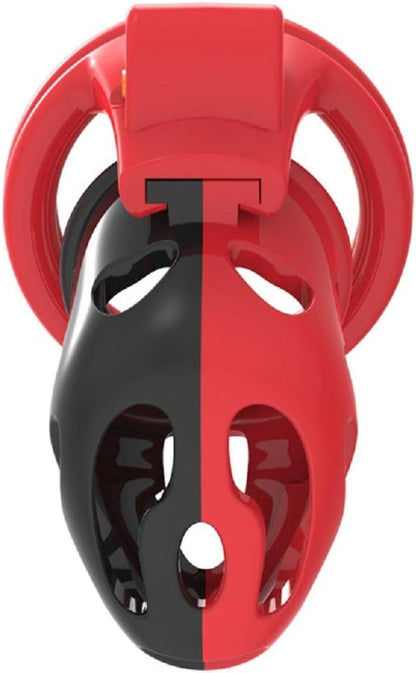 Jaula De Bloqueo Para Pene Castidad Curved Ghost Chastity Cage (red)