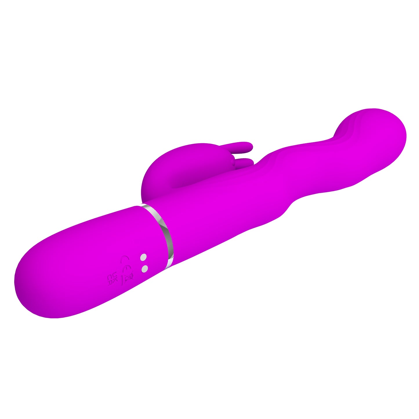 Consolador Recargable Vibración Y Movimiento Espiral Laursen, Pretty Love Laursen Dark Purple Waving & Vibrating Rabbit Vibrator
