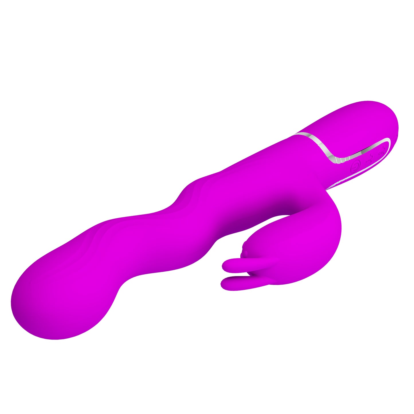 Consolador Recargable Vibración Y Movimiento Espiral Laursen, Pretty Love Laursen Dark Purple Waving & Vibrating Rabbit Vibrator