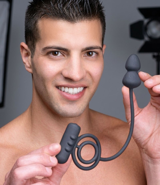Anillo Vibrador Para Pene Con Estimulador Anal Adventures