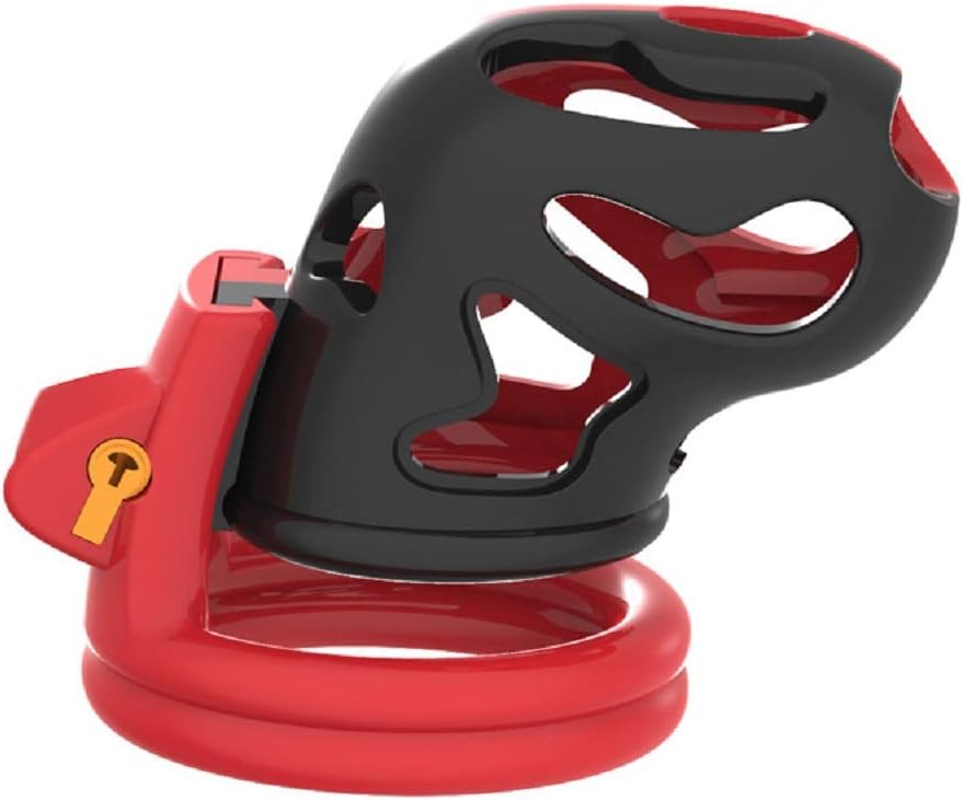 Jaula De Bloqueo Para Pene Castidad Curved Ghost Chastity Cage (red)