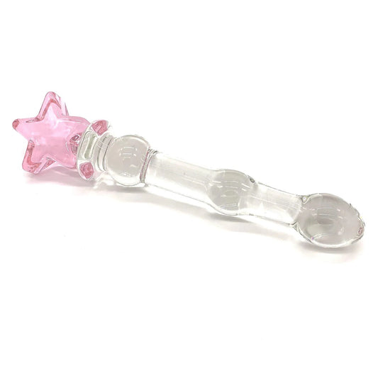 Plug Anal De Cristal Hipoalergénico Elegante Rosa Estrella