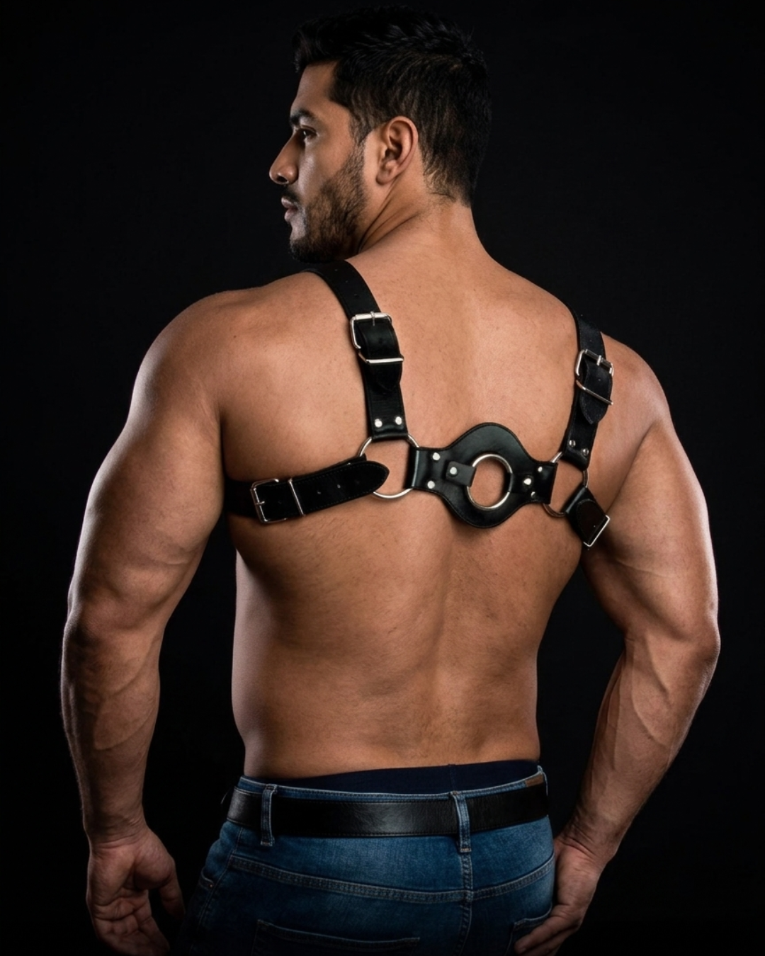 Arnes de Pecho Hombre Masculino Chest Fetish Boundage Cinturon Costas1