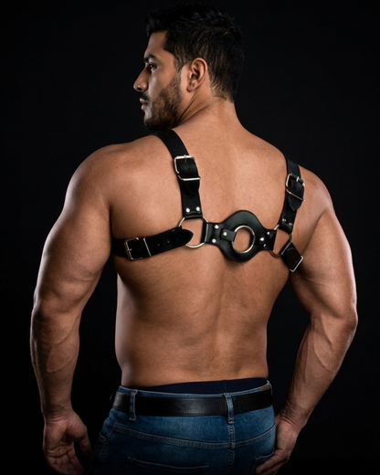Arnes de Pecho Hombre Masculino Chest Fetish Boundage Cinturon Costas1