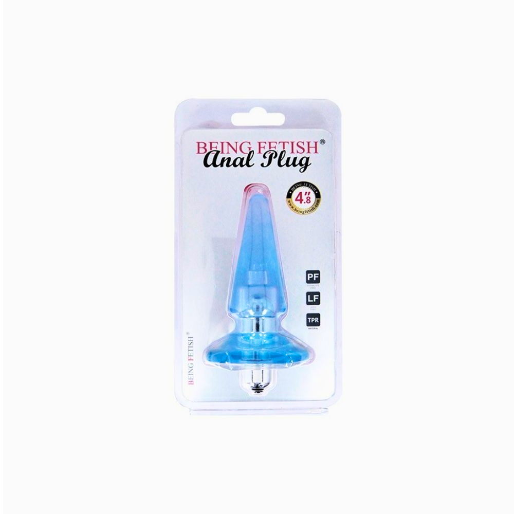 Plug Dilatador Anal Vibrador Ideal Para Principiantes Unisex Azul Claro