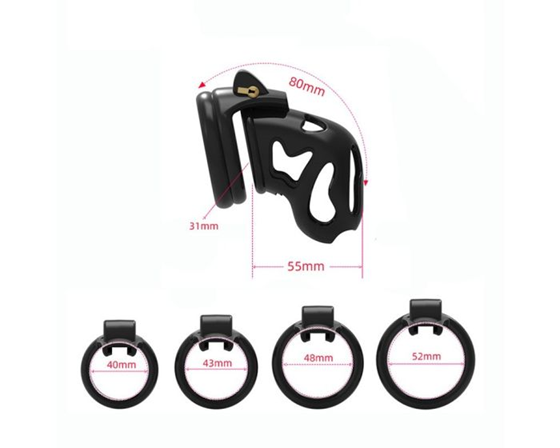 Jaula De Bloqueo Para Pene Castidad Curved Ghost Chastity Cage