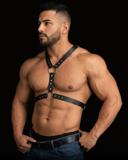 Arnes de Pecho Hombre Ajustable Leather Fetish Bondage Thanos