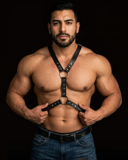 Arnes de Pecho Hombre Ajustable Leather Fetish Bondage Thanos