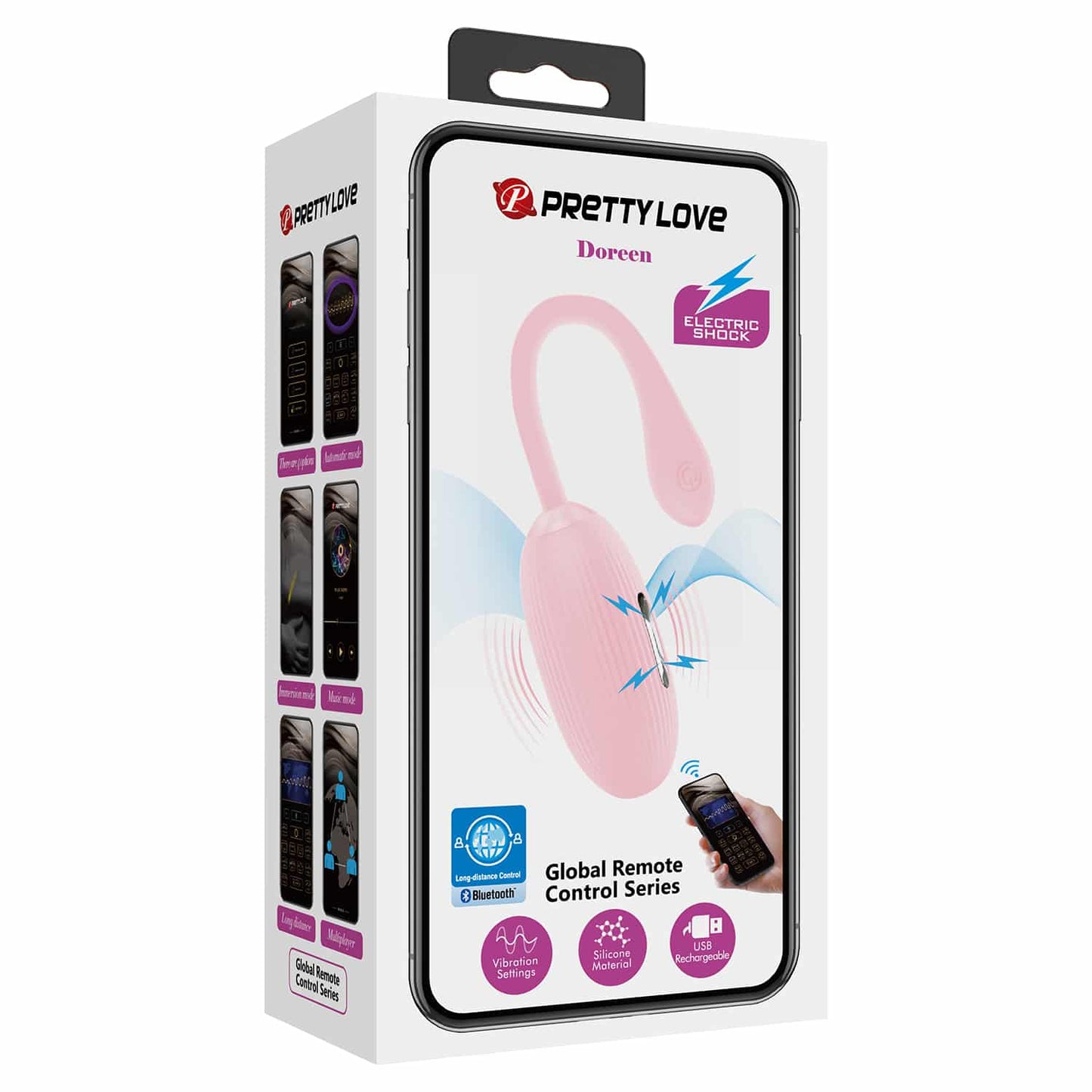Huevo Vibrador Recargable Control Remoto Por Aplicación App Estimulador & Vibrador App Larga Distancia Pretty Love – Doreen