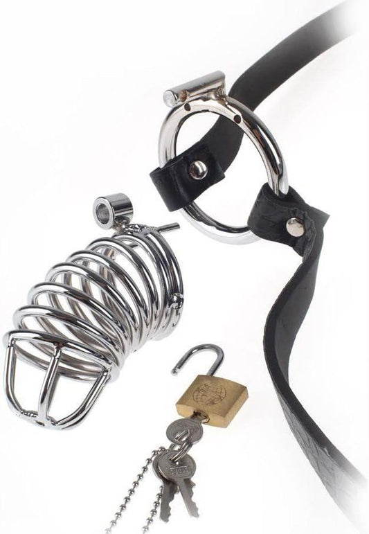 Anillo Metal De Castidad Masculina Para Jaula Extrema Fetish Fantasy Extreme - Extreme Chastity Belt