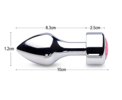 Grande Placer Plug Hot Pink Gem Weighted Anal Plug Dilatador