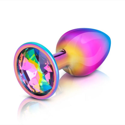Plug Anal Chico Corazón Tamaño Principiante Rear Assets - Multicolor - Small - Rainbow
