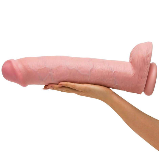 Dildo King Cock Pene 15 PuLG 38cm Grueso, Con Copa Succión KING COCK 15 COCK WITH BALLS – FLESH