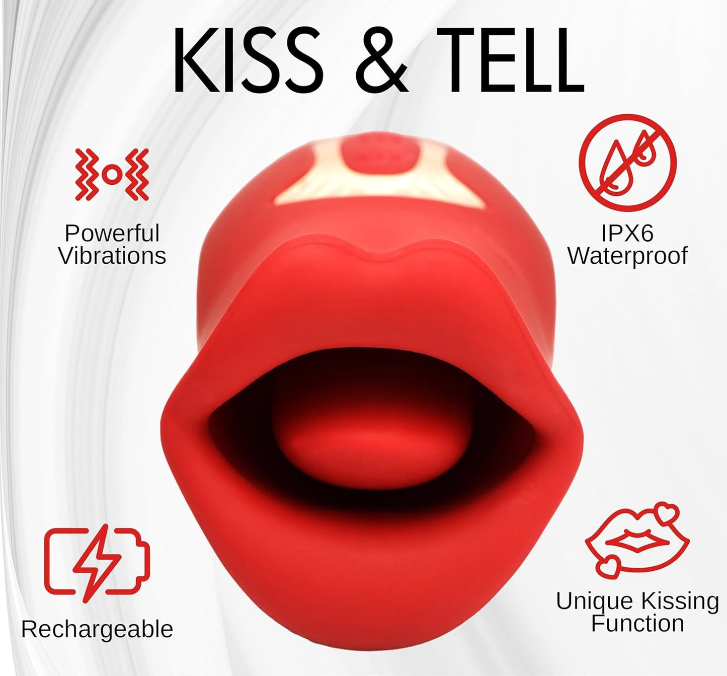 Lickgasm Kiss Tell Mini Estimulador De Clítoris Vibrador Y Besos