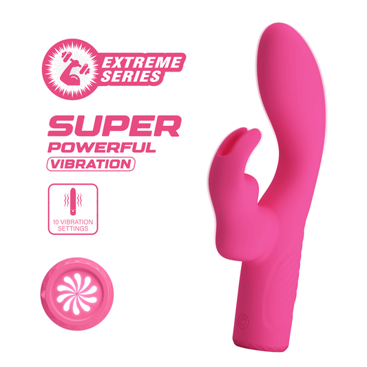 Potente Vibrador Recargable Pretty Love Elivia Rabbit Vibrator - PINK