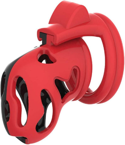 Jaula De Bloqueo Para Pene Castidad Curved Ghost Chastity Cage (red)