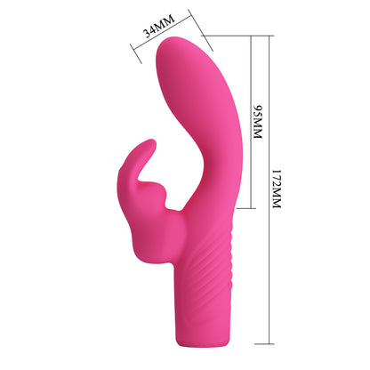 Potente Vibrador Recargable Pretty Love Elivia Rabbit Vibrator - PINK