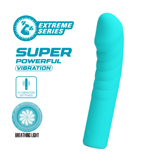 Vibrador Recargable Super Potente Pretty Love Rylan Green Powerful Dildo Vibrator 16 Cm