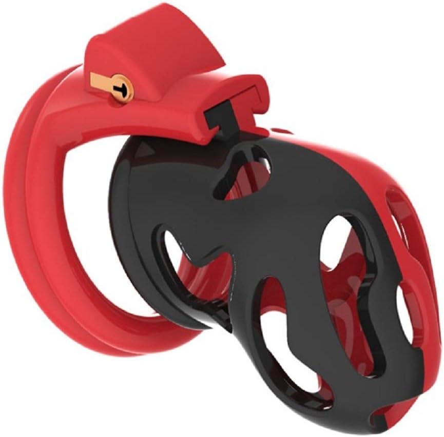Jaula De Bloqueo Para Pene Castidad Curved Ghost Chastity Cage (red)