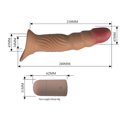 Funda Extensión Aumenta 2 Pulg Vibrador Bala Control Remoto Funda vibradora inalámbrica para el pene – pretty love