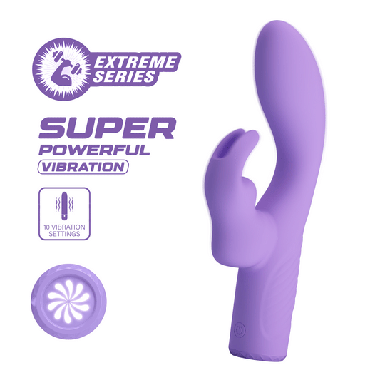 Potente Vibrador Recargable Pretty Love Elivia Rabbit Vibrator - Purple