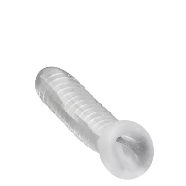 Funda Extensión Textura, Pene Incrementa Engrosa 17cm Sleeve Black Clear