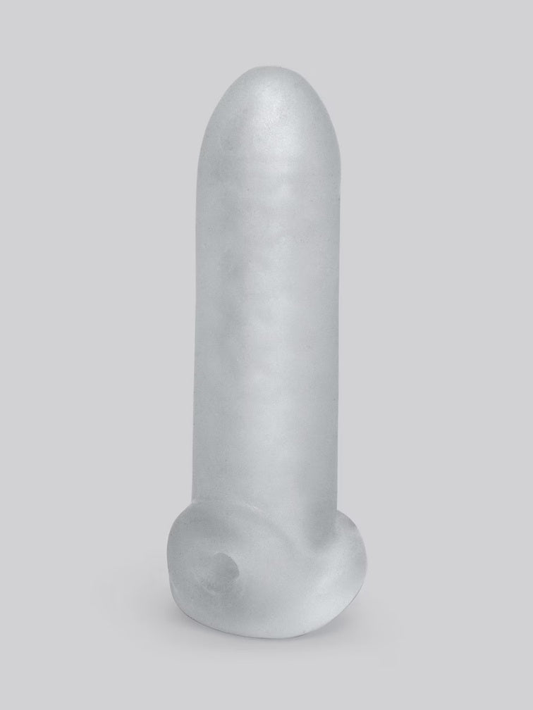Funda Extensión Pene Mas Grande Textura Ultra Estimulante Transparente 8inch