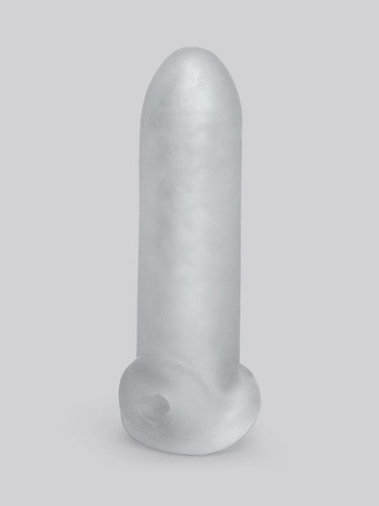 Funda Extensión Pene Mas Grande Textura Ultra Estimulante Transparente 8inch