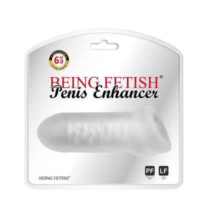 Funda Extensión Pene Mas Grande Textura Ultra Estimulante Transparente 6 inch