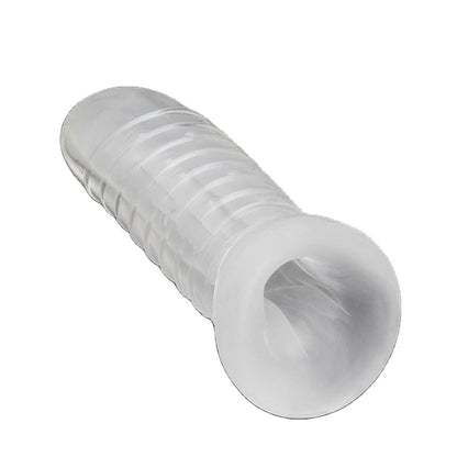 Funda Extensión Pene Mas Grande Textura Ultra Estimulante Transparente 6 inch