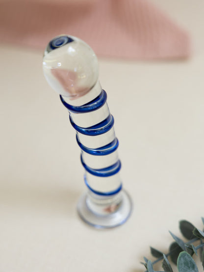 Dildo Consolador Cristal Estimulador Vaginal Icicles No. 5 Blue