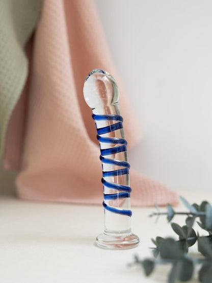 Dildo Consolador Cristal Estimulador Vaginal Icicles No. 5 Blue