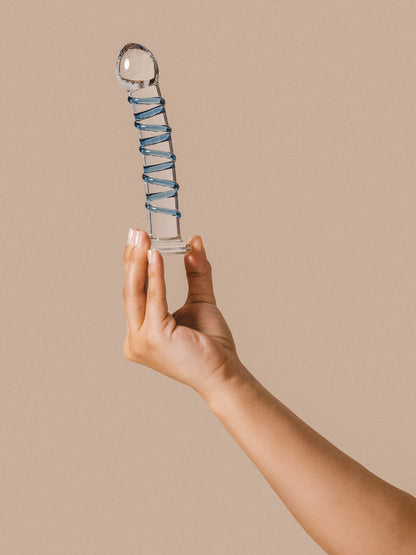 Dildo Consolador Cristal Estimulador Vaginal Icicles No. 5 Blue