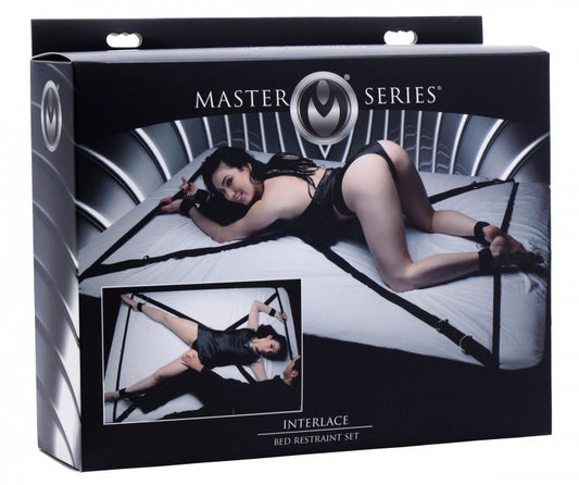 Set Correa Sujetar Sujección Cama Bdsm Bondage Esposas Master Series Interlace Bed Restraint Set