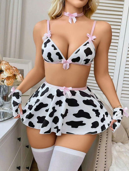 Lencería Sexy Disfraz Conjunto Set Sensual Disfraz De Vaquita Lenceria