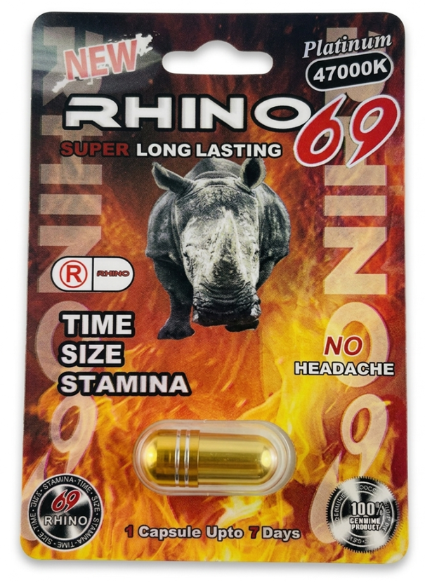 Rhino 69 Pastilla Para Pene Erección Más Firme Vigorizante Masculino