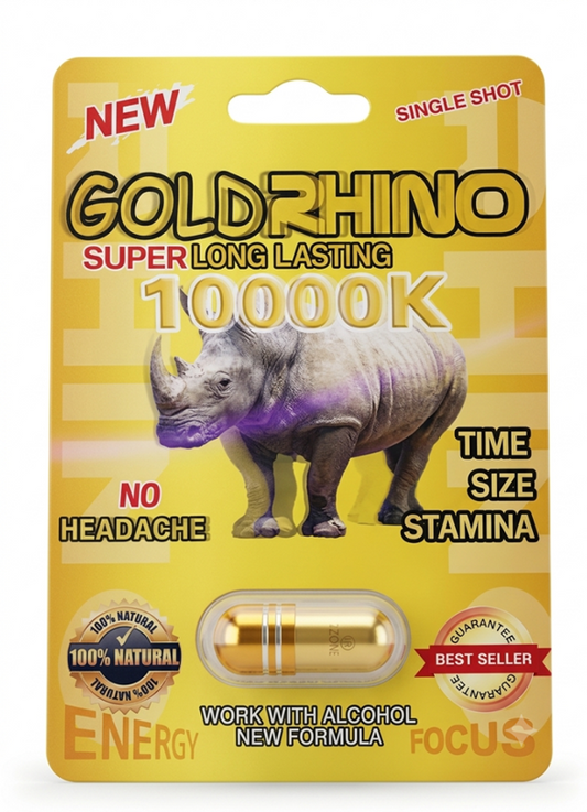 Pastilla Rhino, Vigorizante Masculino Pastilla Rhino Gold
