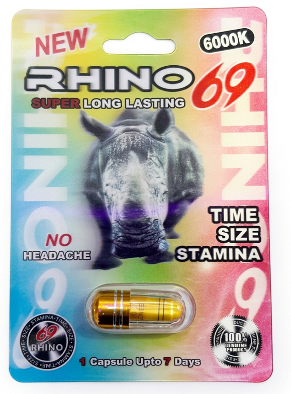 Rhino 69 Pastilla Para Pene Erección Más Firme Vigorizante Masculino