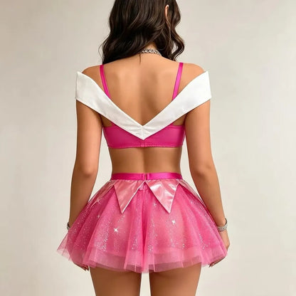 LencerÍa Princesas Conjunto Baby Doll Calidad Premium Rosa