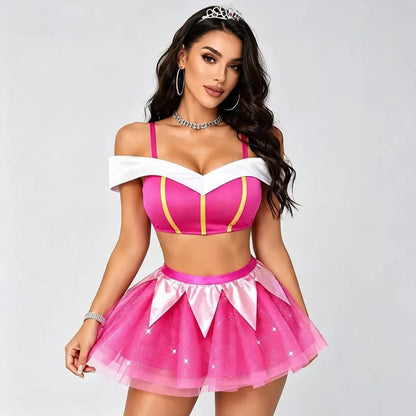 LencerÍa Princesas Conjunto Baby Doll Calidad Premium Rosa