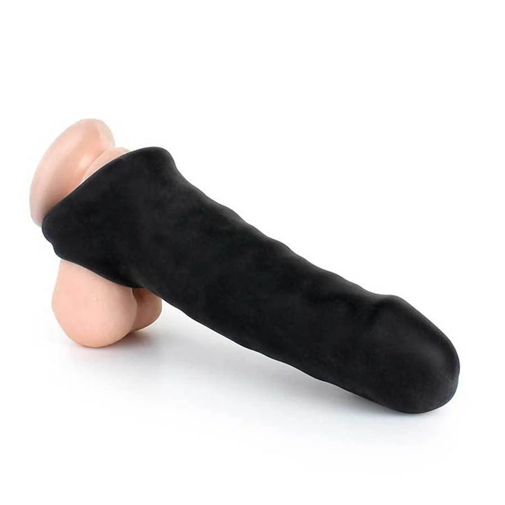 Funda Extensión Textura, Pene Incrementa Engrosa 17cm Sleeve Black